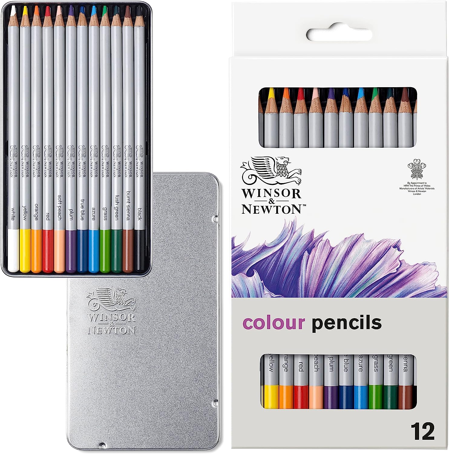 Winsor & Newton Studio Collection Artist Pencils, Color Pencils, Set of 12 - Image 1